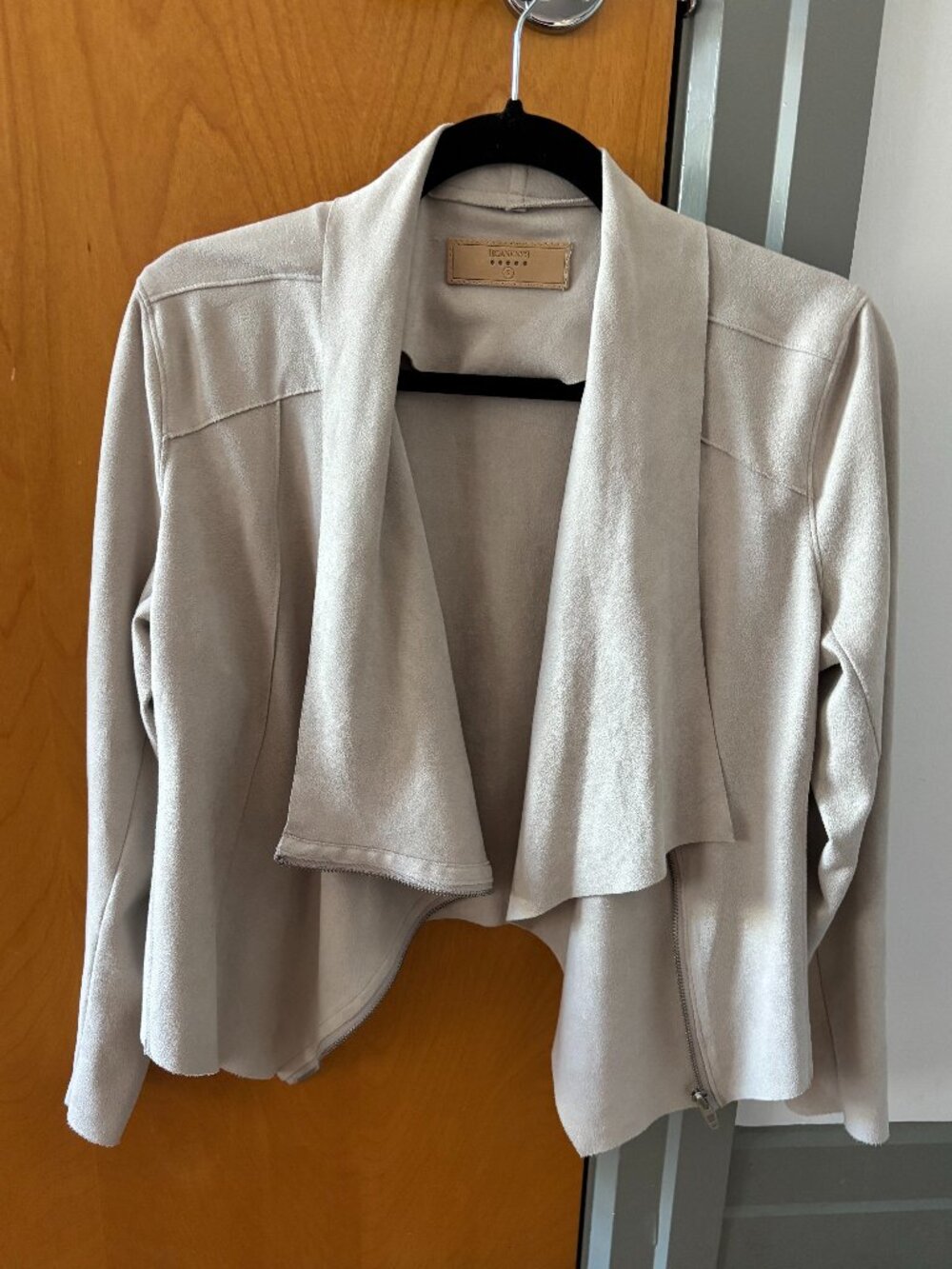 BlankNYC Dove Grey Faux Suede Jacket